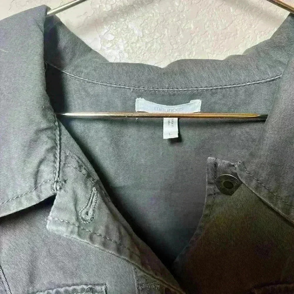 Maurice jacket size large army green with buttons p2p:21in length:28in - Picture 3 of 7